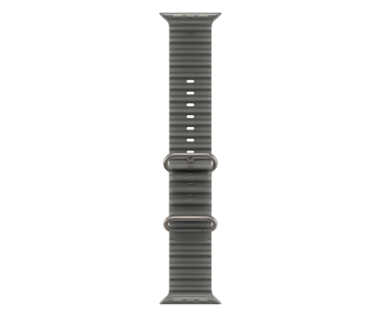 Pasek i akcesoria do zegarków Apple 49mm Translucent Black Ocean Band - Natural Titanium Finish
